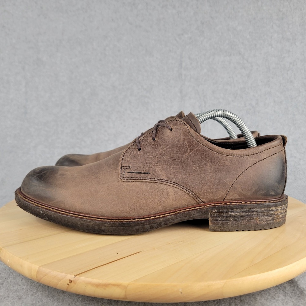 Ecco Kenton Plain Toe‎ Derby Dress Shoe Men 7-7.5 US EUR 41 Brown